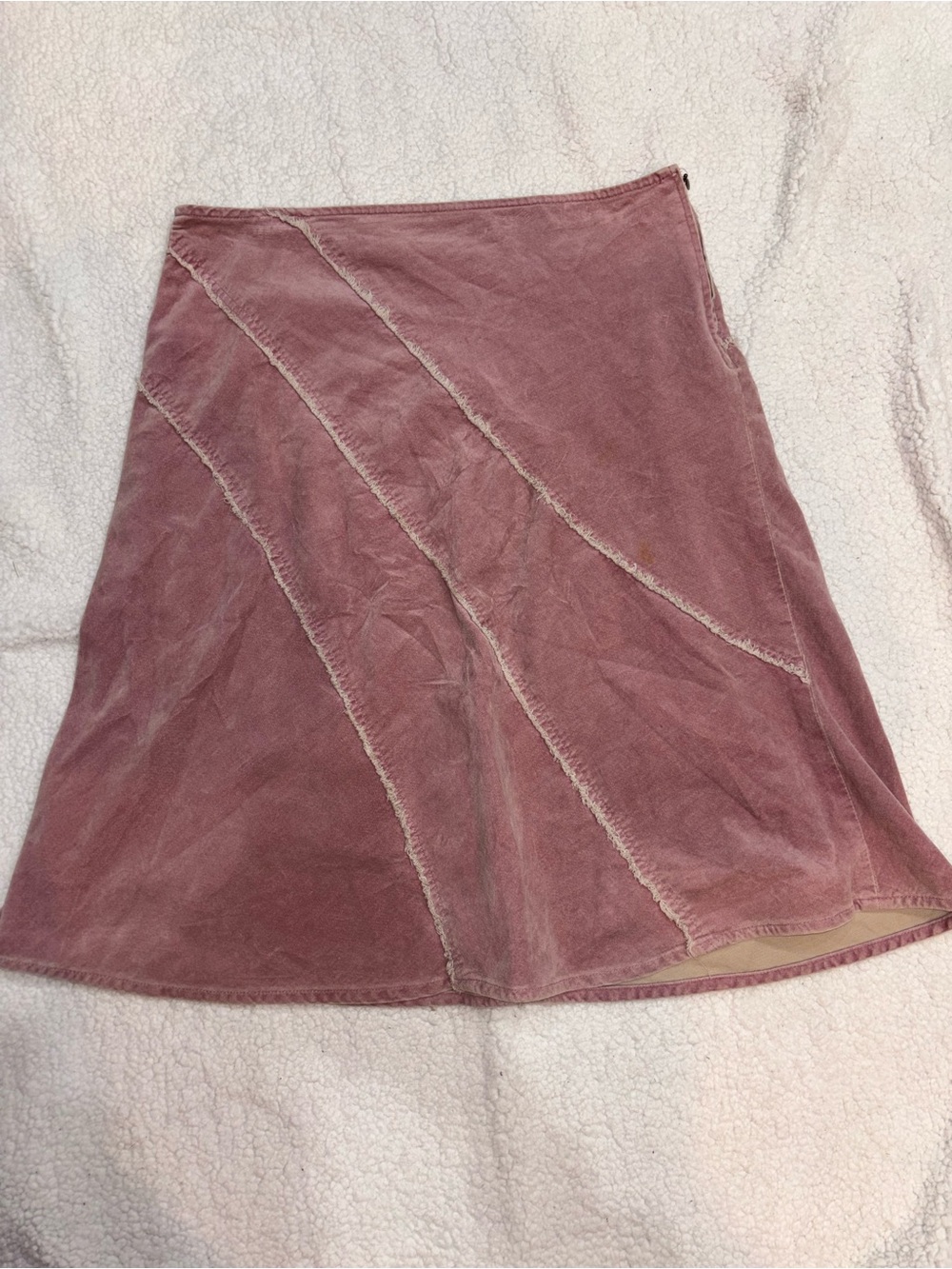 Ruff Hewn Dusty Rose Corduroy A-Line Skirt Size 12